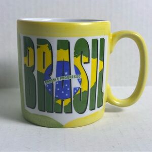 Hand Painted Brazil Souvenir Mug